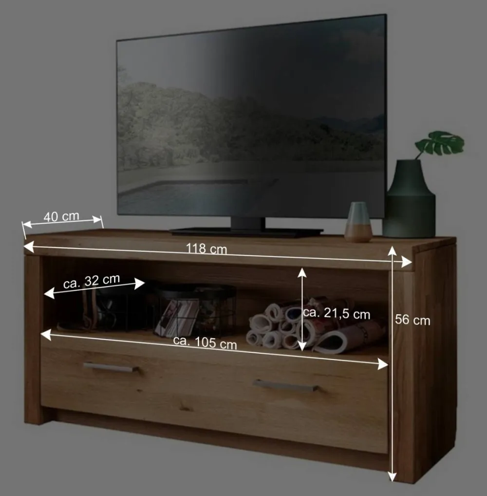 Wohnen Tv & Hifi-Möbel|Tv & Hifi-Möbel*TV Unterschrank mit Fach & Schublade - Loitons