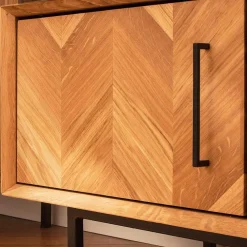 Wohnen Tv & Hifi-Möbel|Tv & Hifi-Möbel*TV Unterschrank mit Fischgrät Design Türen - Kerfa