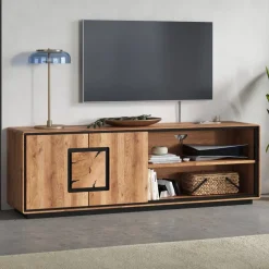 Wohnen Sideboards & Kommoden|Sideboards & Kommoden*TV Unterschrank mit Hirnholz Applikation - Shipper