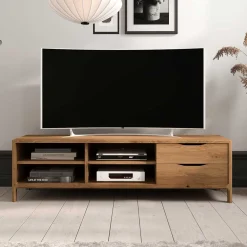 Wohnen TV Unterschrank mit vier Fächern und zwei Schubladen - Laida