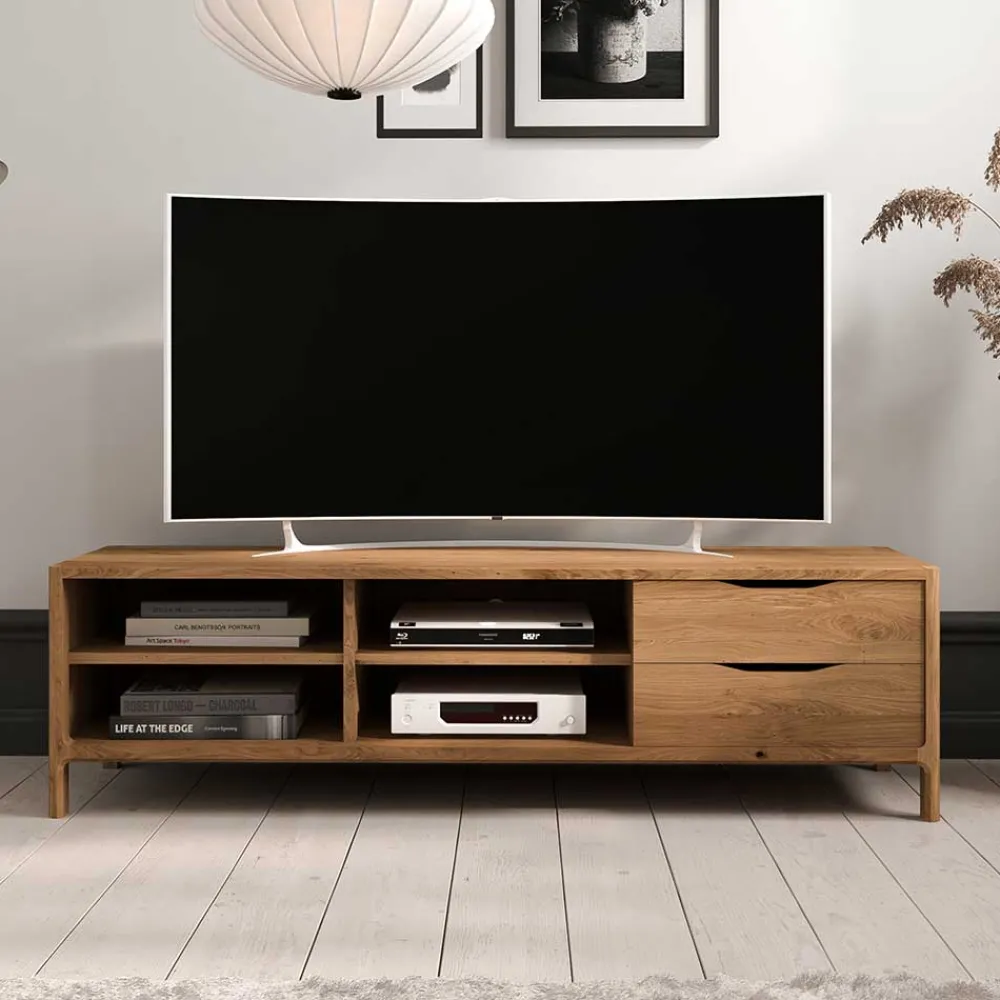 Wohnen TV Unterschrank mit vier Fächern und zwei Schubladen - Laida