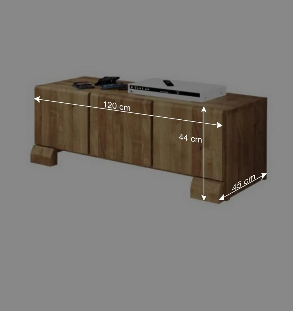 Wohnen Sideboards & Kommoden|Landhausmöbel*TV Unterschrank Vaskov aus Wildeiche Massivholz