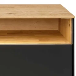 Wohnen Schwarze Möbel|Wohnzimmerschränke*TV Wohnwand Möbelset 194 cm breit - Viligrana (dreiteilig)