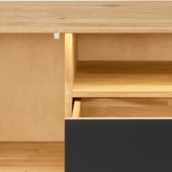 Wohnen Schwarze Möbel|Wohnzimmerschränke*TV Wohnwand Möbelset 194 cm breit - Viligrana (dreiteilig)