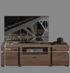 Wohnen TV-Element in Esche und Wildeiche - Mattadore