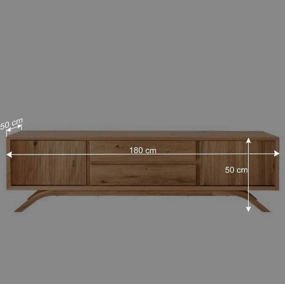 Wohnen Tv & Hifi-Möbel|Tv & Hifi-Möbel*TV-Kommode aus Wildeiche Massivholz - Fredellia