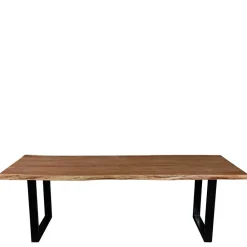 Wohnen Loft Möbel|Industrial Möbel*U-Fuß Tisch mit natürlicher Baumkante - Puzian