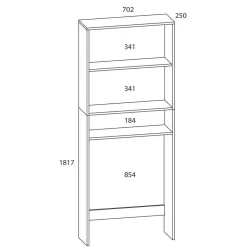 Wohnen Weiße Möbel*Umbauschrank für Waschmaschinen in Weiß - Daglinda