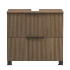 Wohnen Unterbeckenschrank in dunkler Eiche Holzoptik - Ucaida