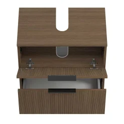 Wohnen Unterbeckenschrank in dunkler Eiche Holzoptik - Ucaida