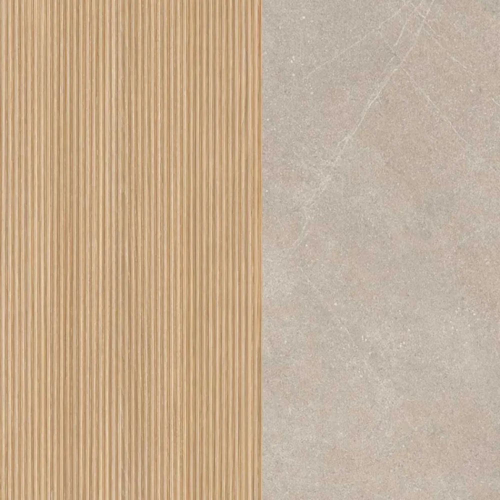 Wohnen Unterbeckenschrank in Eiche Hell Holzoptik - Vibulam