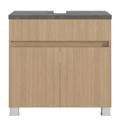 Wohnen Badschränke|Waschtisch*Unterbeckenschrank in Eiche Hell Dekor - Leitha