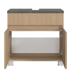 Wohnen Badschränke|Waschtisch*Unterbeckenschrank in Eiche Hell Dekor - Leitha