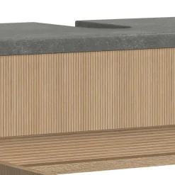 Wohnen Badschränke|Waschtisch*Unterbeckenschrank in Eiche Hell Dekor - Leitha