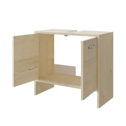 Wohnen Unterbeckenschrank in hellem Holzdekor Pinie - Lecego