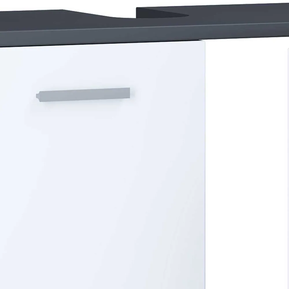 Wohnen Waschtisch|Waschbeckenunterschränke*Unterbeckenschrank in Weiß und Anthrazit - Rondja