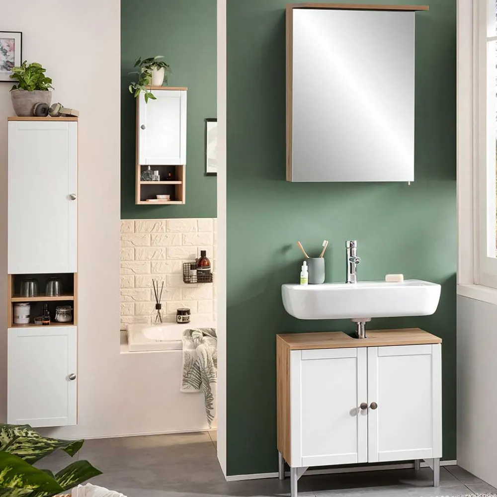 Wohnen Unterbeckenschrank mit Doppeltür im Landhausstil - Traciana