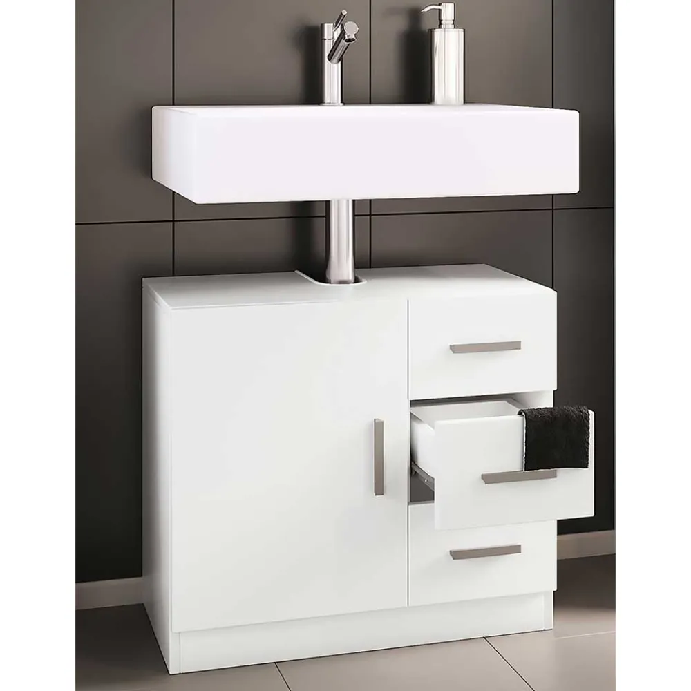 Wohnen Unterbeckenschrank mit drei Schubladen und Tür - Gransov