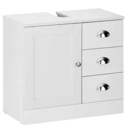 Wohnen Unterbeckenschrank mit drei Schubladen & Tür - Gorgona