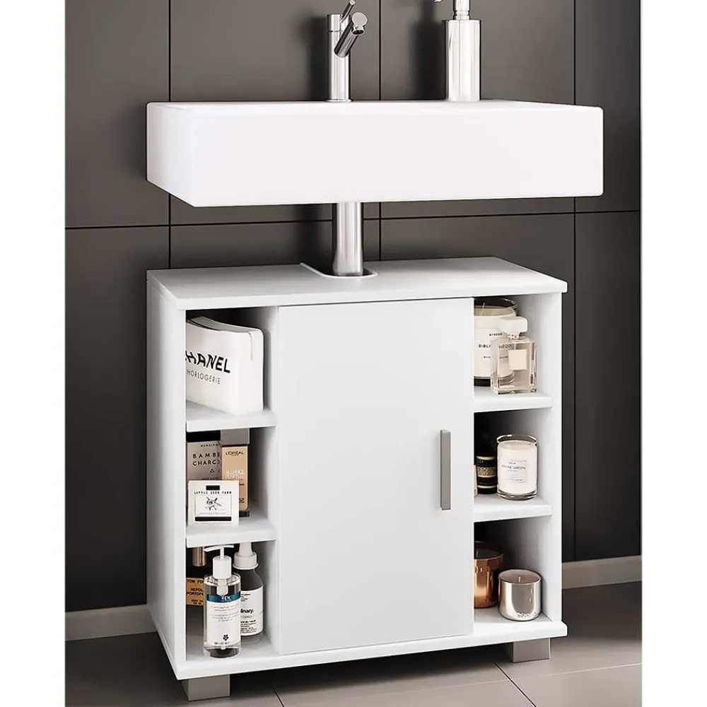 Wohnen Badschränke|Waschtisch*Unterbeckenschrank mit sechs Fächern und Tür - Gransov I