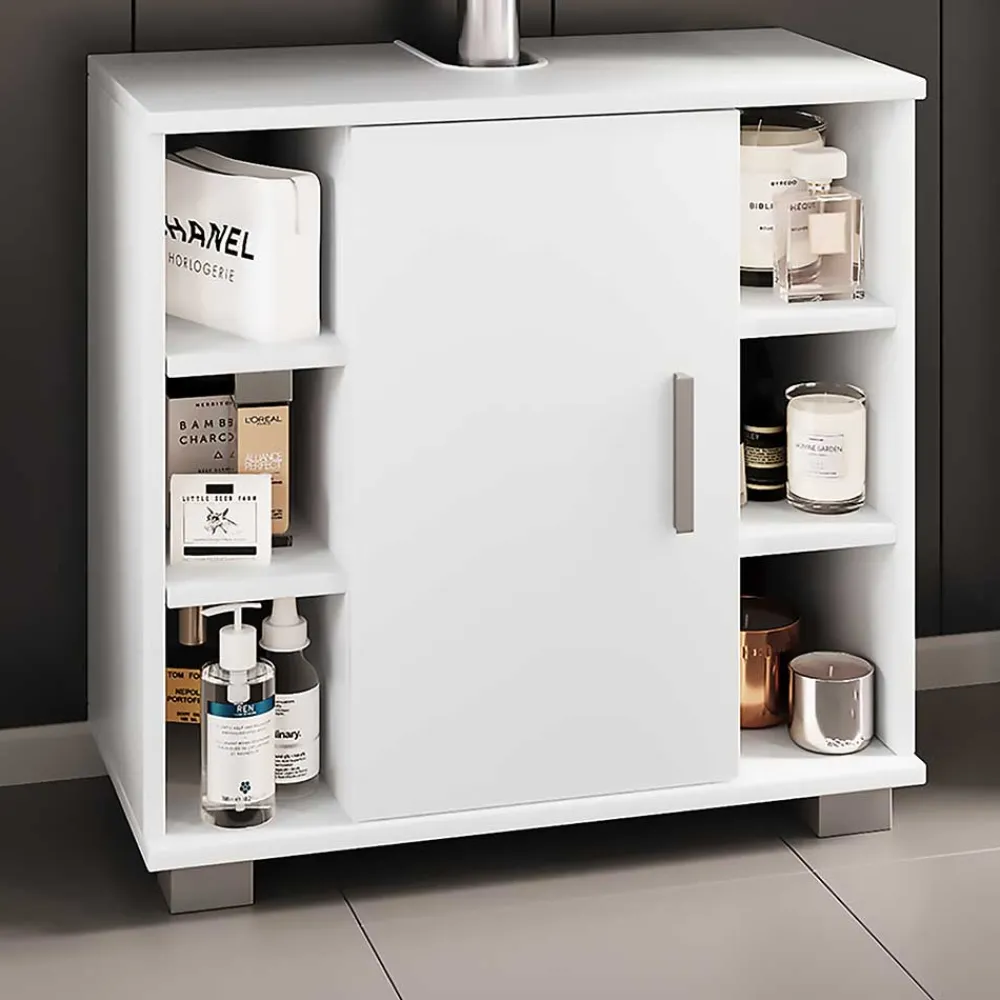 Wohnen Badschränke|Waschtisch*Unterbeckenschrank mit sechs Fächern und Tür - Gransov I