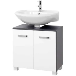 Wohnen Unterbeckenschrank Tiamos in Weiß Anthrazit