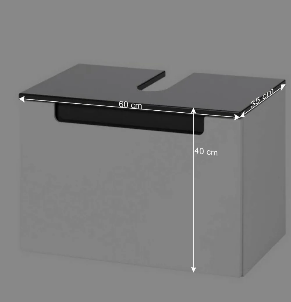 Wohnen Waschtisch|Waschbeckenunterschränke*Unterbeckenschrank Tymos in Weiß