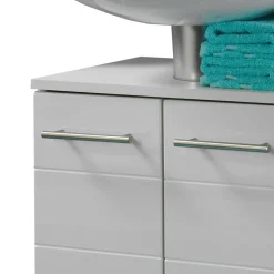 Wohnen Waschtisch|Waschbeckenunterschränke*Unterbeckenschrank Veverino in Weiß Hochglanz