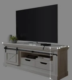 Wohnen Unterschrank für TV mit Schiebetür - Kuito