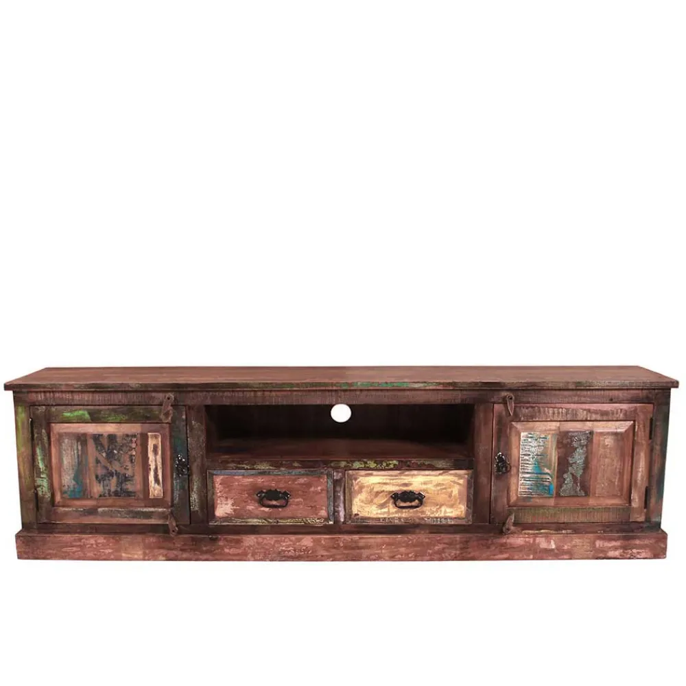 Wohnen Tv & Hifi-Möbel|Tv & Hifi-Möbel*Used Look TV Board aus Altholz Jamaica im Shabby Chic