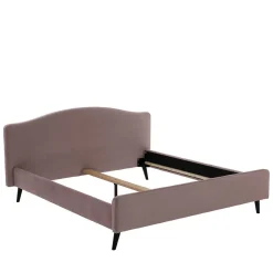 Wohnen Jugendbetten*Velours Bettgestell in Altrosa - Unegra