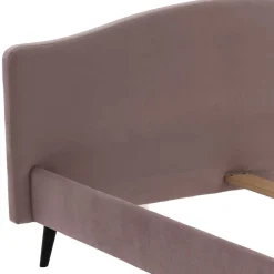 Wohnen Jugendbetten*Velours Bettgestell in Altrosa - Unegra