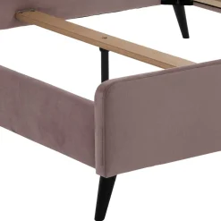 Wohnen Jugendbetten*Velours Bettgestell in Altrosa - Unegra