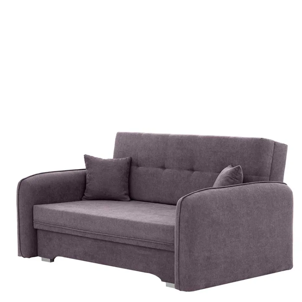 Wohnen Velours Couch in Mauve mit Federkern - Speccia