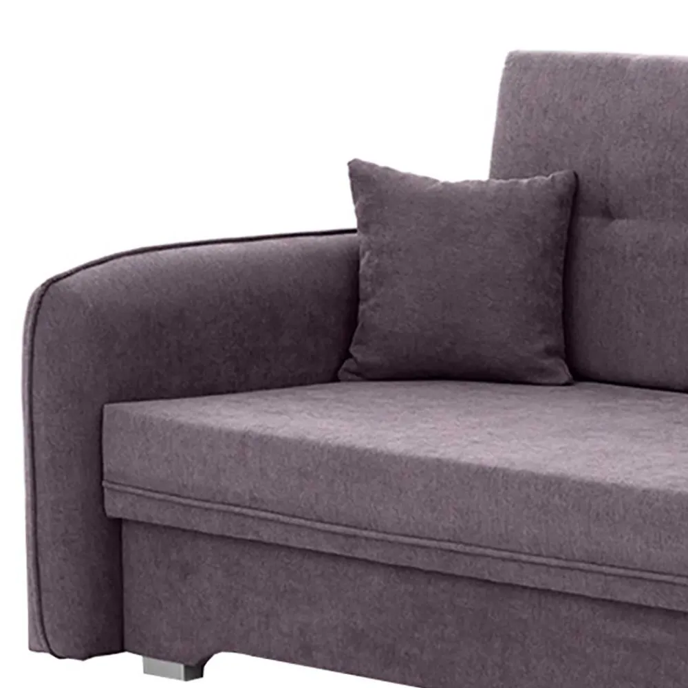 Wohnen Velours Couch in Mauve mit Federkern - Speccia