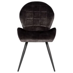 Wohnen Velours Esstischstuhl in Anthrazit - Macereta (2er Set)