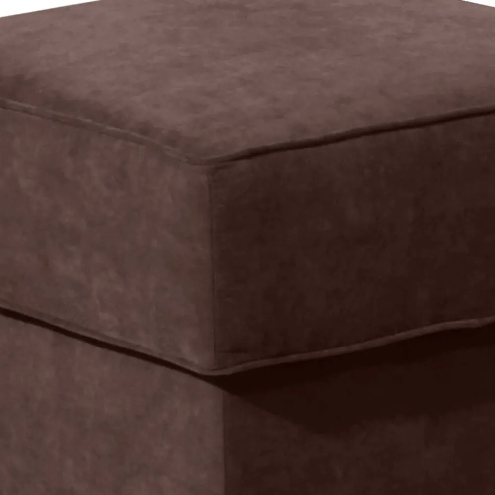 Wohnen Sessel & Hocker|Barhocker*Velours Hocker in Braun und Buche - Revelinda