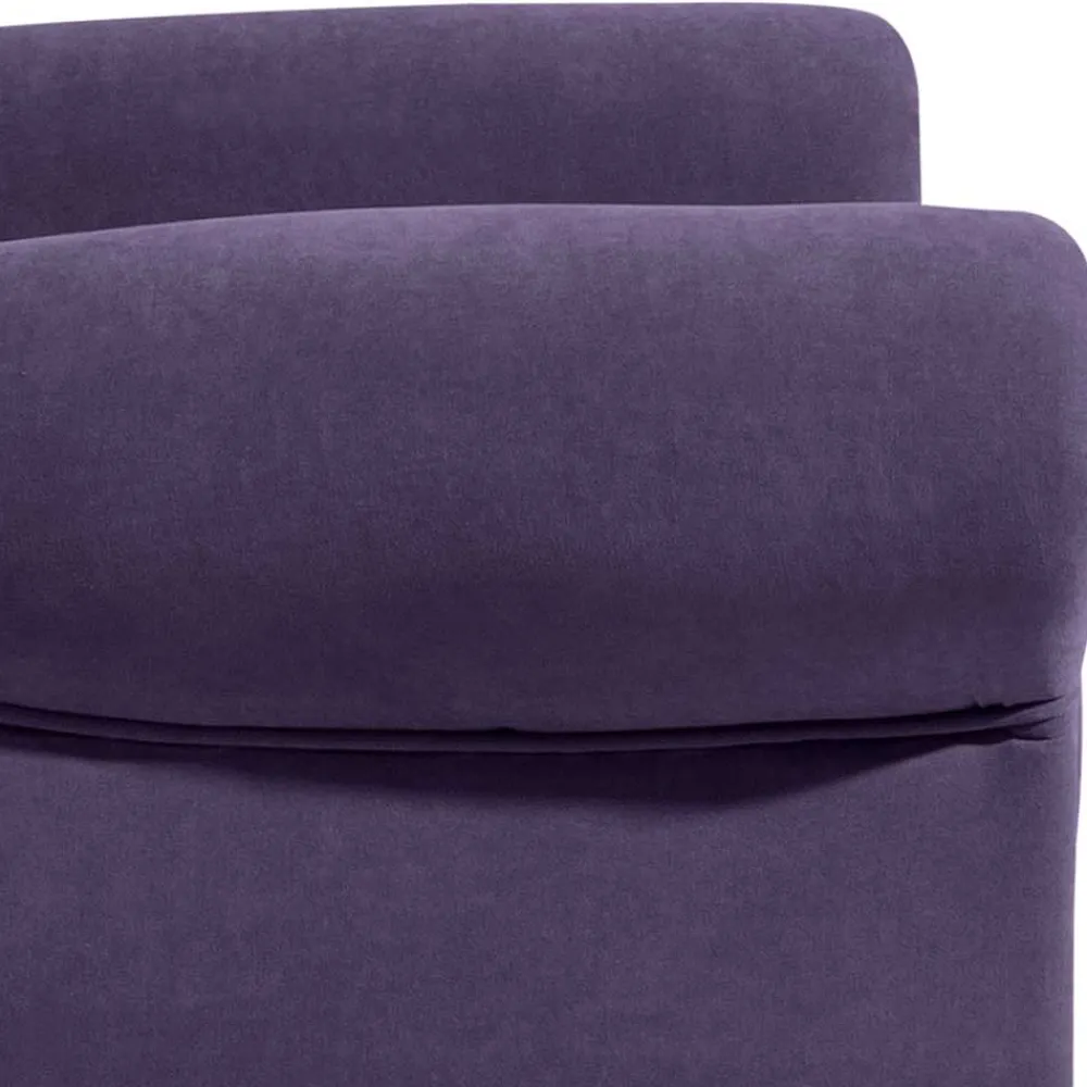 Wohnen Velours Ohrenbackensessel in Violett - Salut
