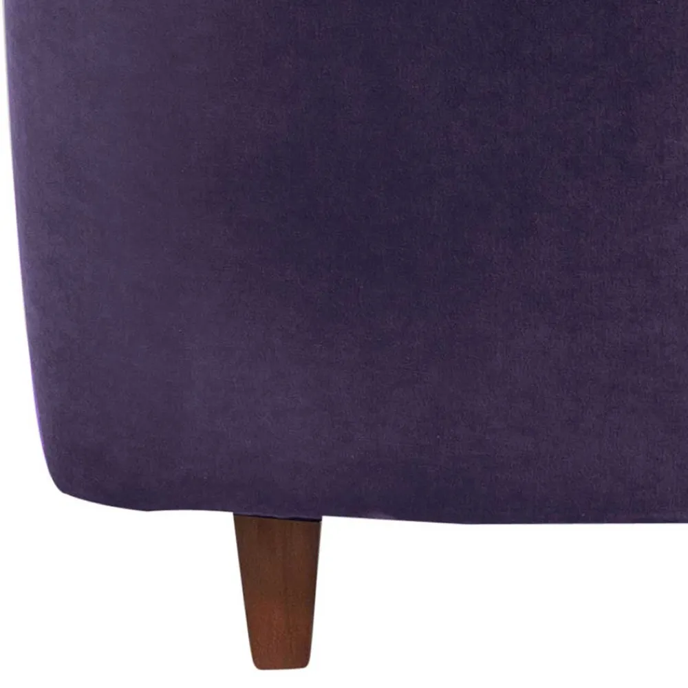 Wohnen Velours Ohrenbackensessel in Violett - Salut