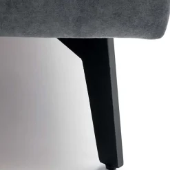 Wohnen Velours Polsterbett in Anthrazit - Laterna