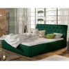 Wohnen Jugendbetten*Velours Polsterbett in Dunkelgrün - Tendence