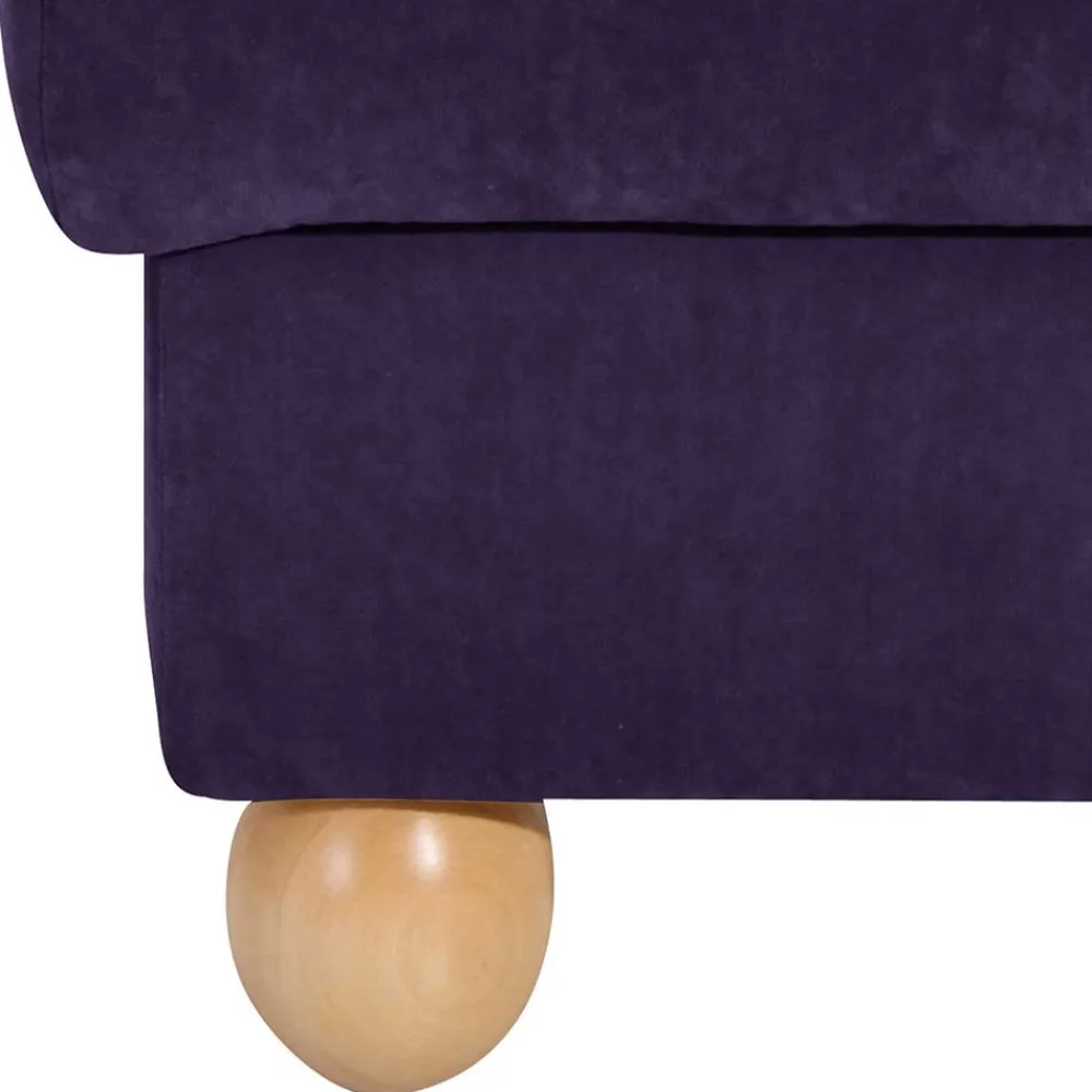 Wohnen Barhocker|Hocker*Velours Polsterhocker in Violett - Sotonio