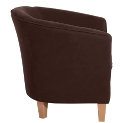 Wohnen Velours Polstersessel halbrund in Braun - Cazar
