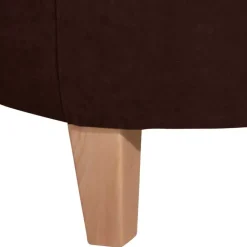 Wohnen Velours Polstersessel halbrund in Braun - Cazar