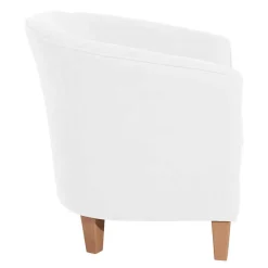 Wohnen Sessel & Hocker|Sessel*Velours Polsterssel in Creme und Buche - Potova