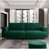 Wohnen Velours Schlafcouch in Dunkelgrün - Venturian