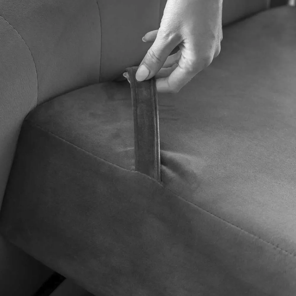 Wohnen Velours Schlafcouch in Dunkelgrün - Venturian