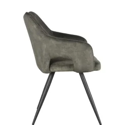 Wohnen Schwarze Möbel|Retro Möbel*Velours Tischsessel in Dunkelgrün - Clarendon