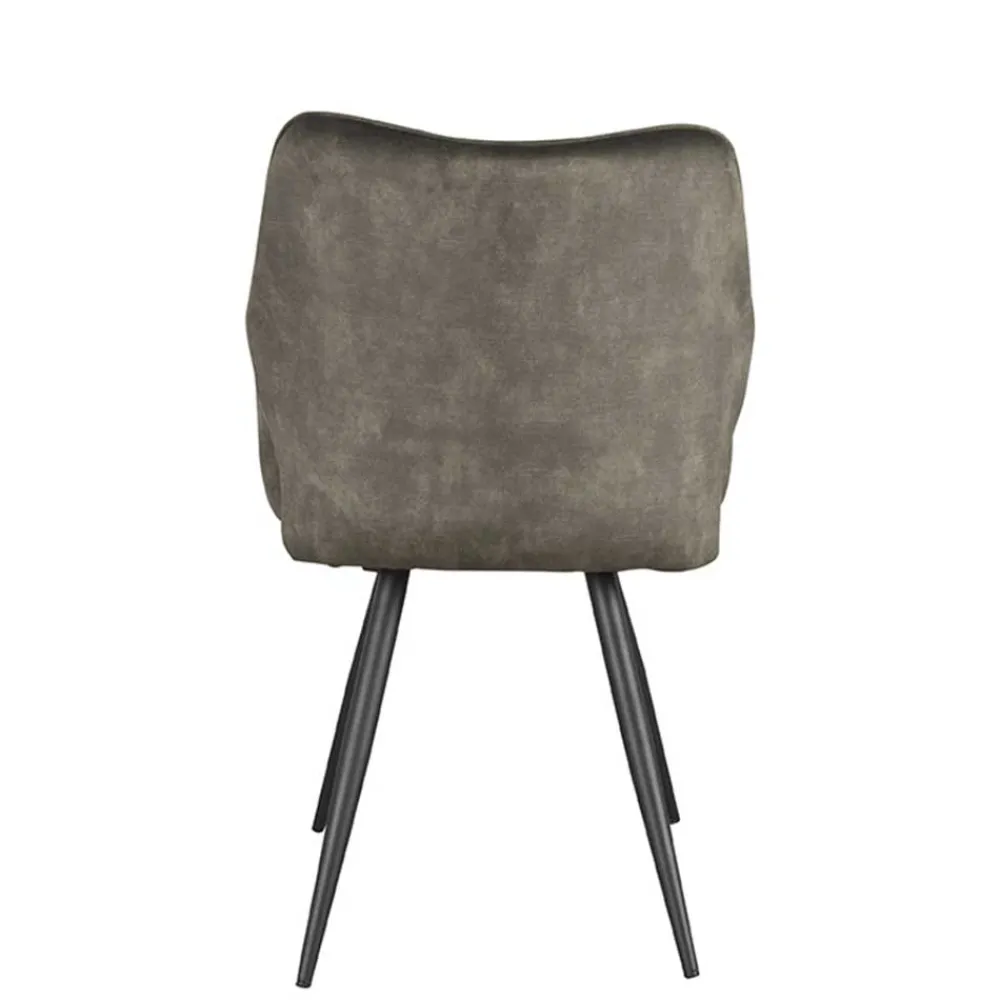 Wohnen Schwarze Möbel|Retro Möbel*Velours Tischsessel in Dunkelgrün - Clarendon