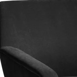 Wohnen Velourssessel in Schwarz mit Buche Natur - Nocena